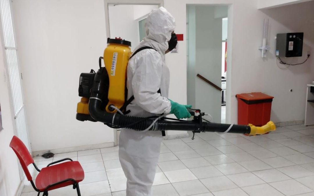 Hoje, no Sindipetro Bahia, foi dia de desinfecção, limpeza e testagem para detectar covid-19
