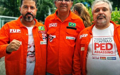 Sindipetro-Ba participa de ato contra o equacionamento, na sede da Petrobrás, no RJ