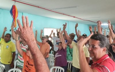 Em seção de assembleia no Cepe 2004, categoria aprova assinatura do termo aditivo do ACT que reduz a  contribuição mensal da tabela do grande risco da AMS 