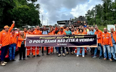 Em mais um ato, petroleiras e petroleiros engrossam coro contra a privatização do Polo Bahia Terra