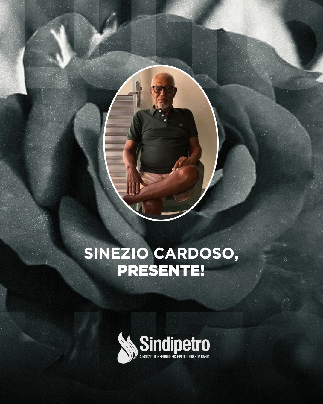 Nota de pesar: falecimento do representante sindical Sinezio Cardoso