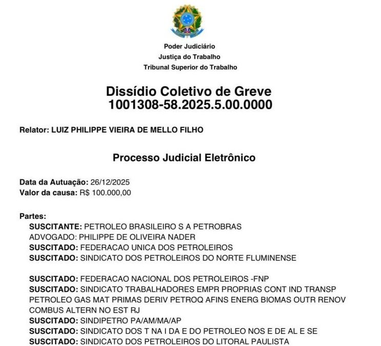 FUP e Sindipetro NF analisam liminar obtida pela Petrobrás