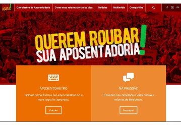 CUT lança site ‘Reaja Agora’ contra a reforma da Previdência de Bolsonaro