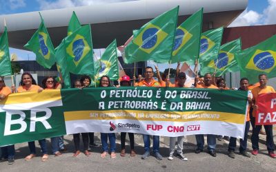 Sindipetro Bahia realiza protesto durante discussão do Reate 2020