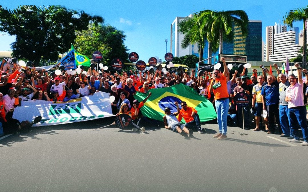 Petroleiros da Bahia dizem nāo aos equacionamentos da Petros em ato marcado por grande participação da categoria