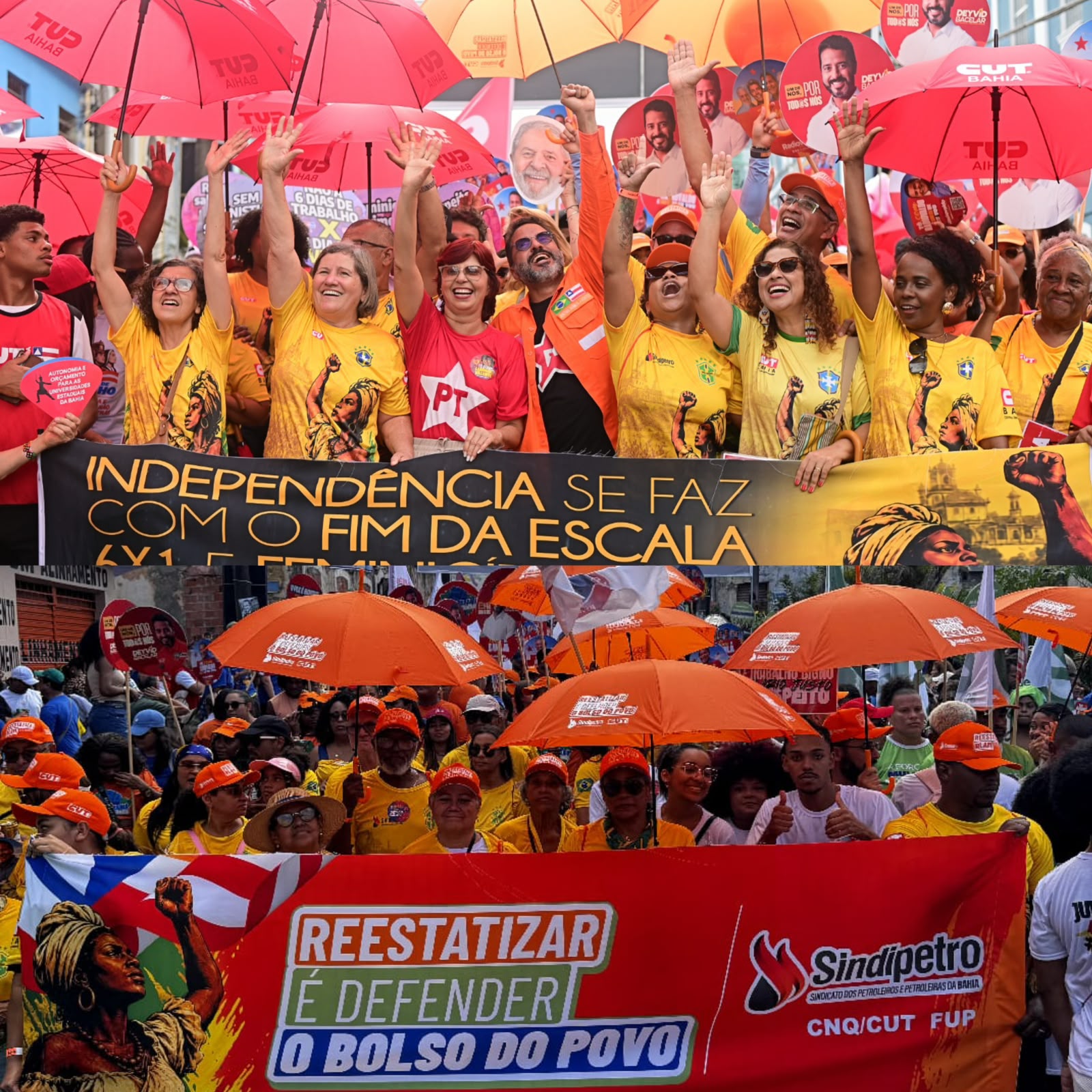 Sindipetro-BA reforça campanha “Reestatiza, Brasil!” durante cortejo ao 2 de Julho