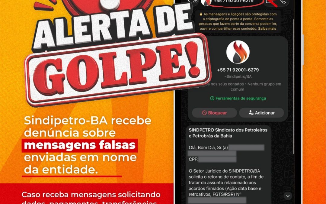 🚨 ALERTA DE GOLPE!